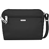 Travelon Women's Classic Convertible Crossbody & Waist Pack, Black, 8 x 7 x 2
