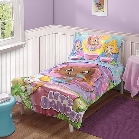 Nickelodeon Bubble Guppies 4 Piece Toddler Bed Bedding Set