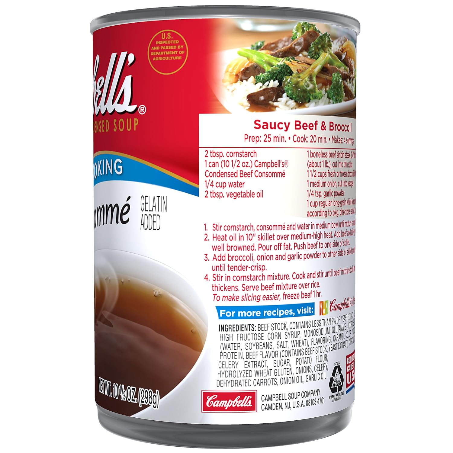 campbell's beef consomme vs broth