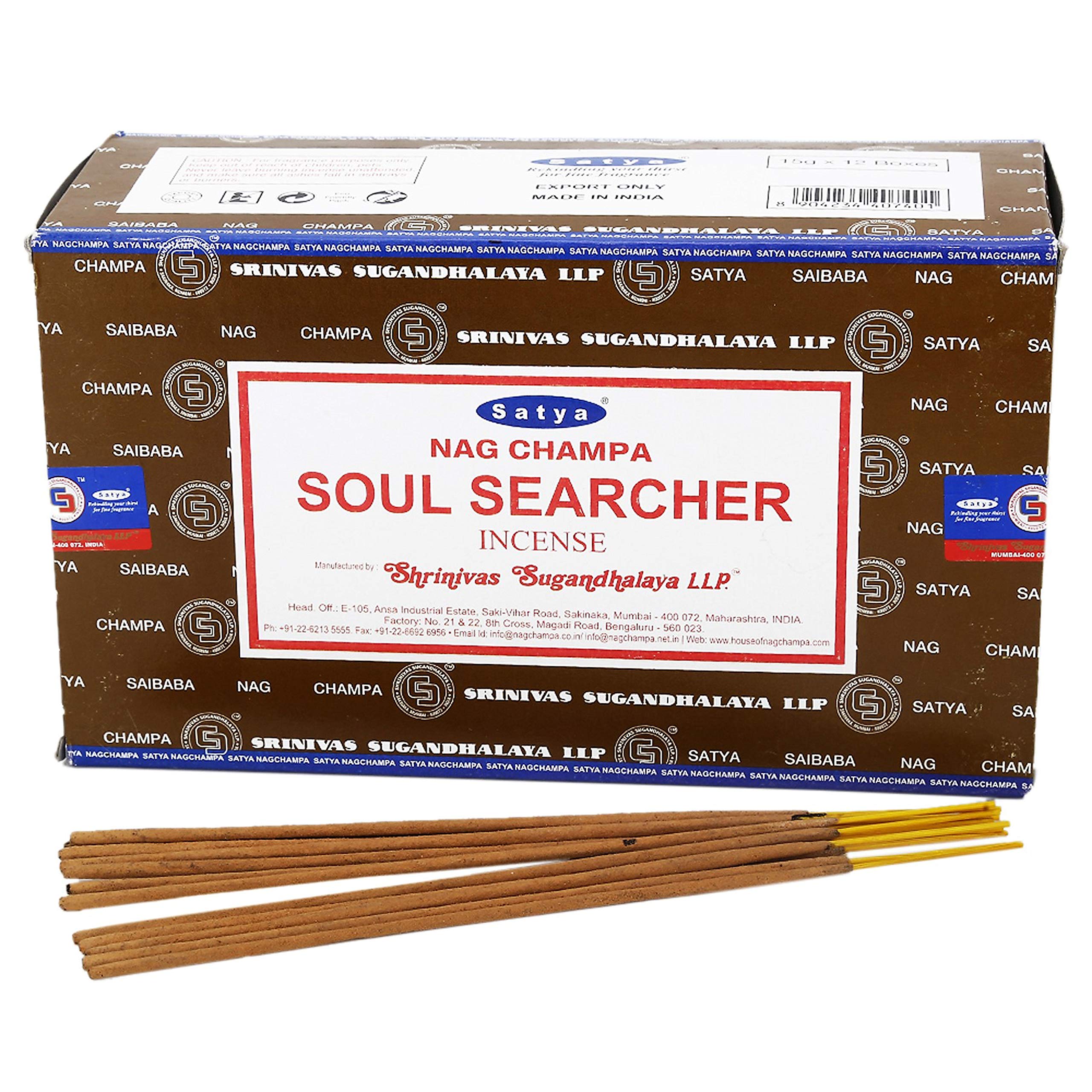 Satya Soul Searcher Incense Sticks 15 Gram x 12 Packs…