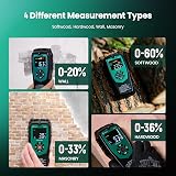 ERICKHILL Wood Moisture Meter Non-Invasive Damp Meter with 4 Modes LCD Backlight view 5