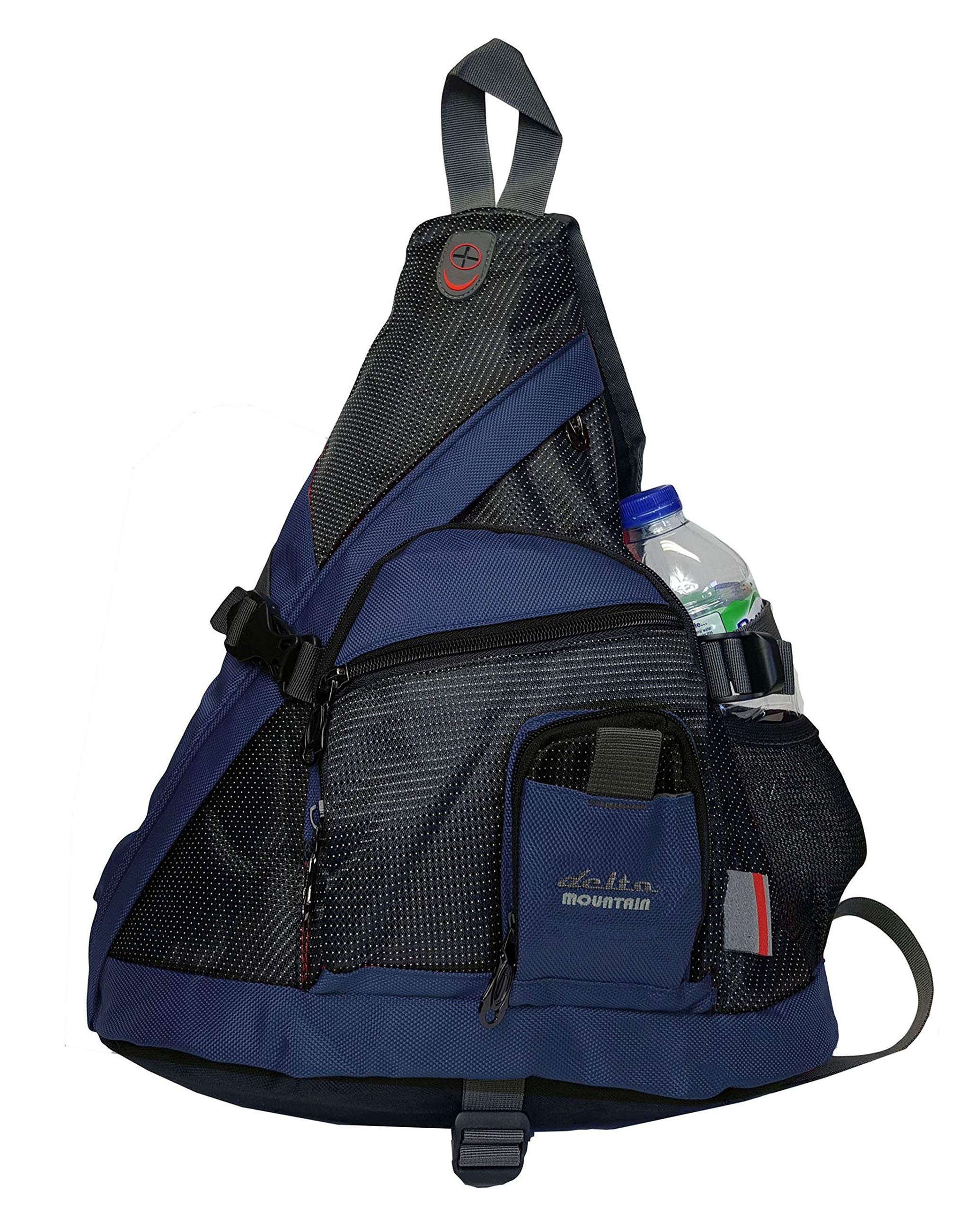 GFM® Mens Monostrap Sling Backpack for Cycling, Bike, Biking etc (S1-1154-Navy)