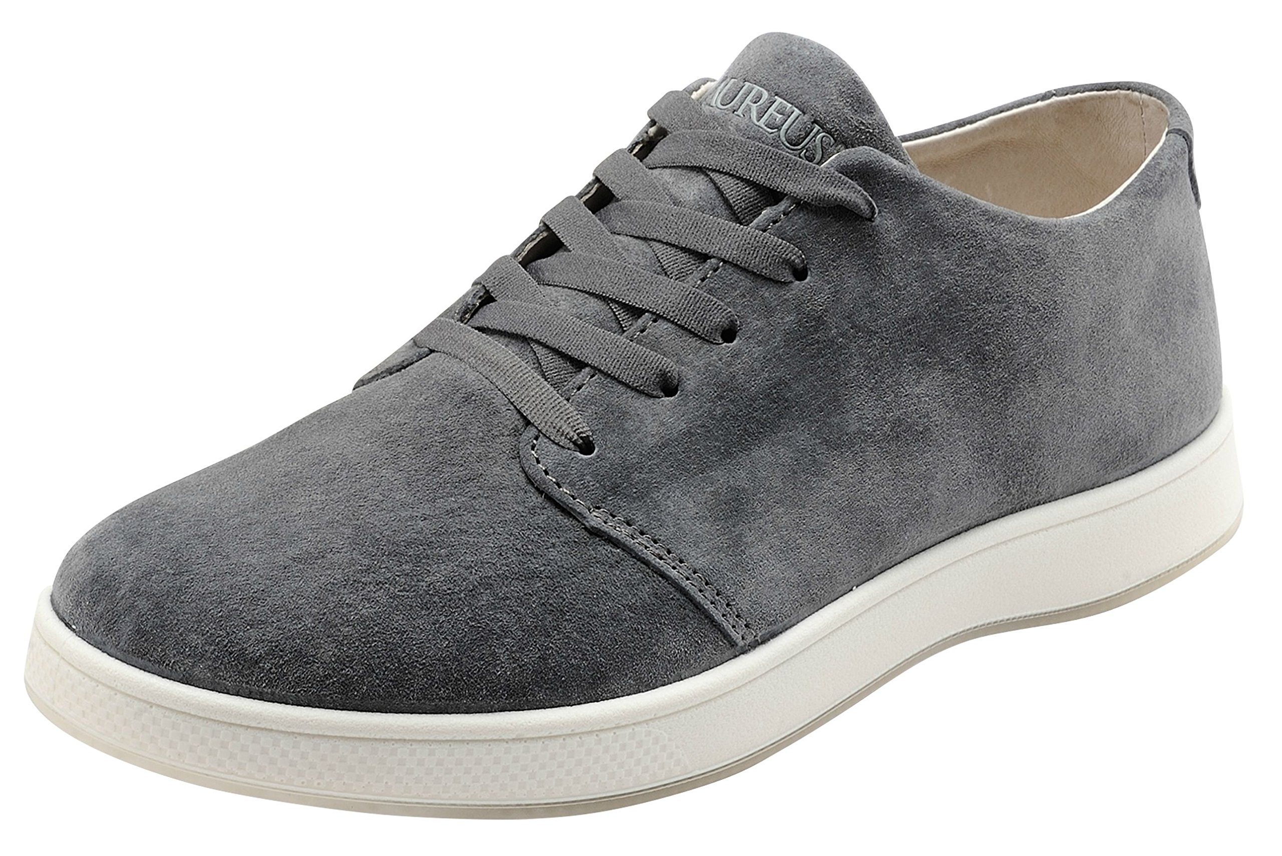 AUREUS Men's Insignia Charcoal Grey Nubuck Leather