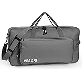 Vesori Pedal Board Bag 23.6 x 11.4 x 3.5 – Fleece Lined Guitar Pedal Board Bag, Lightweight Carry Case for Musicians & DJs with Multiple Pockets for Guitar Cables & Accessories (Grey)