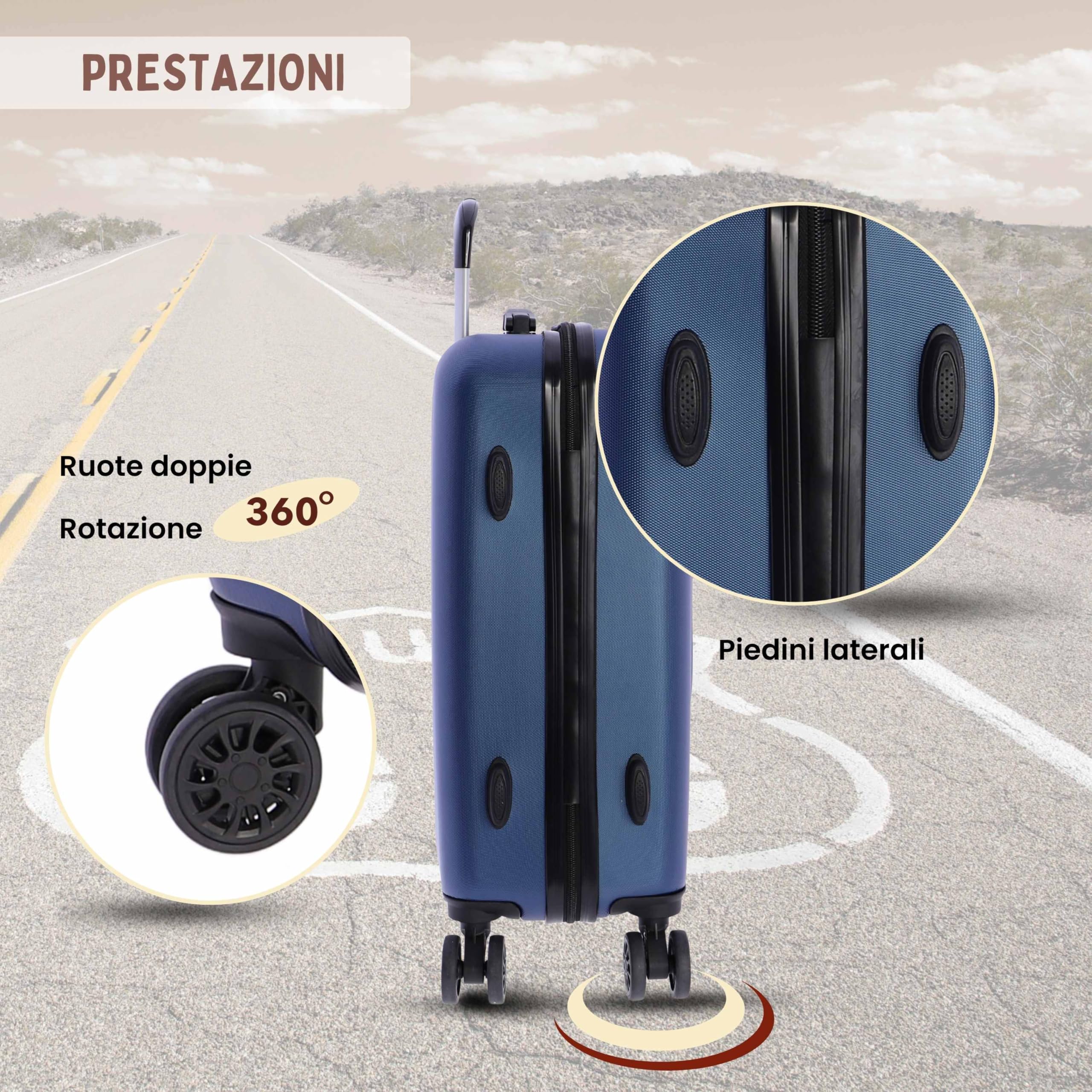 - Trolley Bagaglio a Mano 55x40x20 — Valigia Cabina Rigida