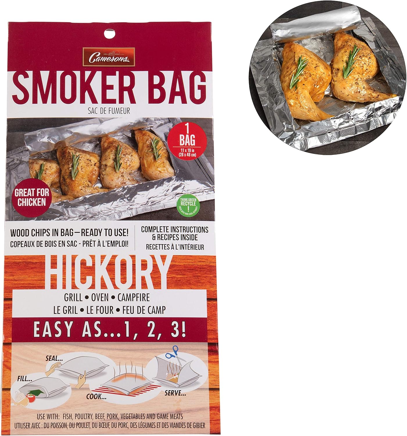 Camerons Hickory Smoker Bag Smoking Bag for Indoor or
