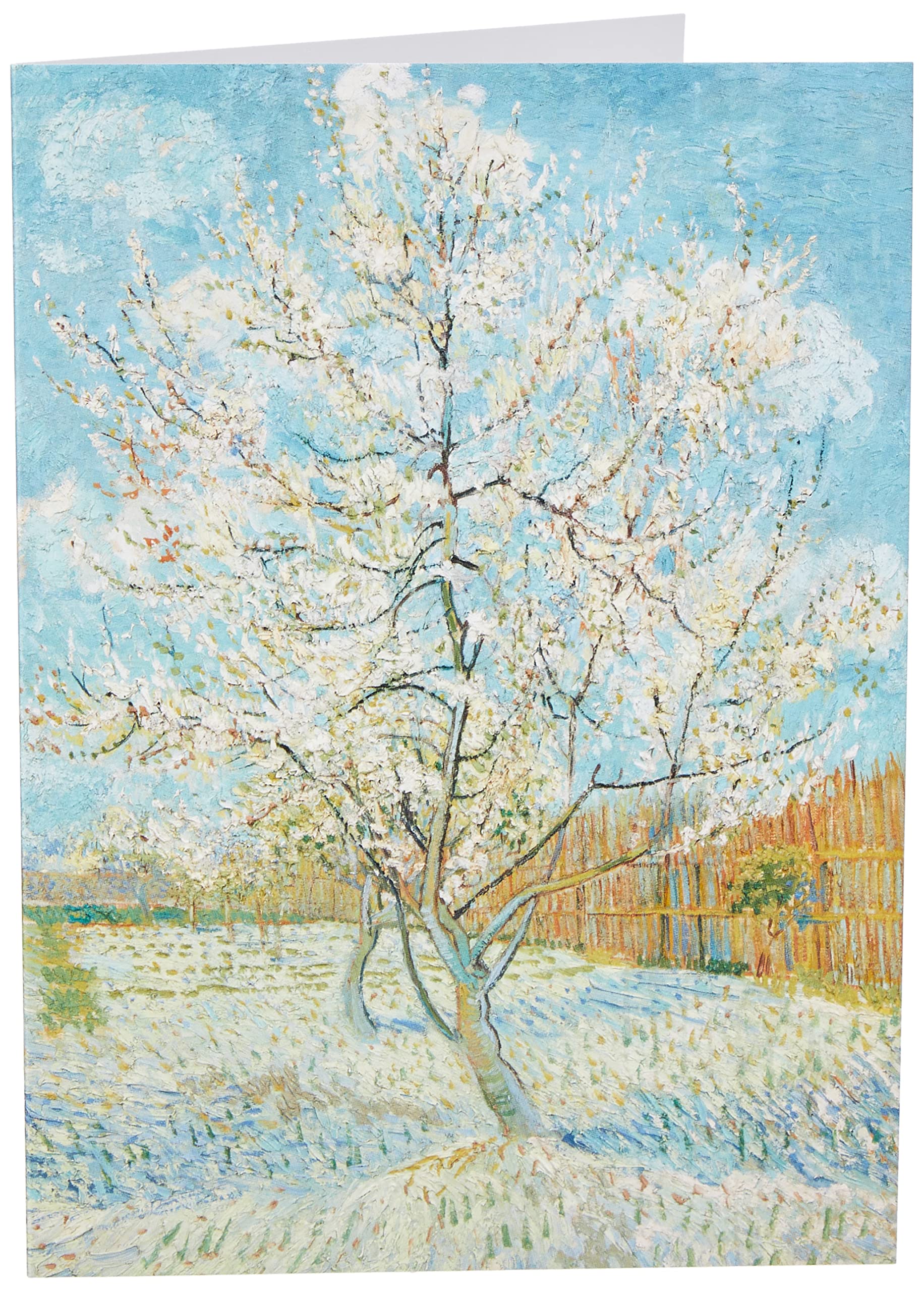 Fine Art Prints CPWBC1430 Van Gogh The Pink Peach Tree Greetings Card, 17.5 x 12.5 cm