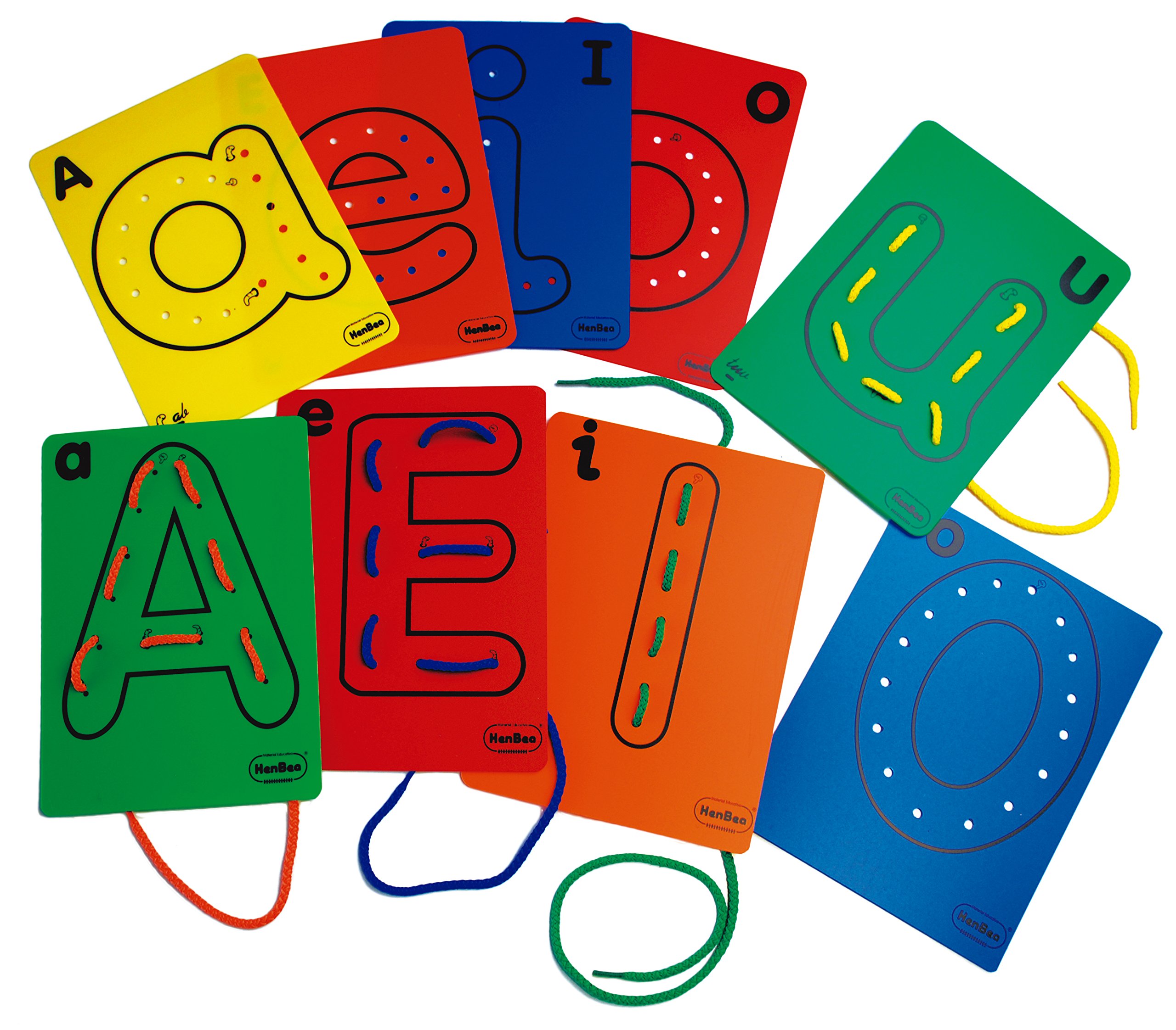 HenBea 765 "Vowels" Threading Stencil (5-Piece)