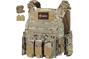 HUNTIT Tactical Vest Quick Release Airsoft Vest Adjustable 3D Breathable Vest