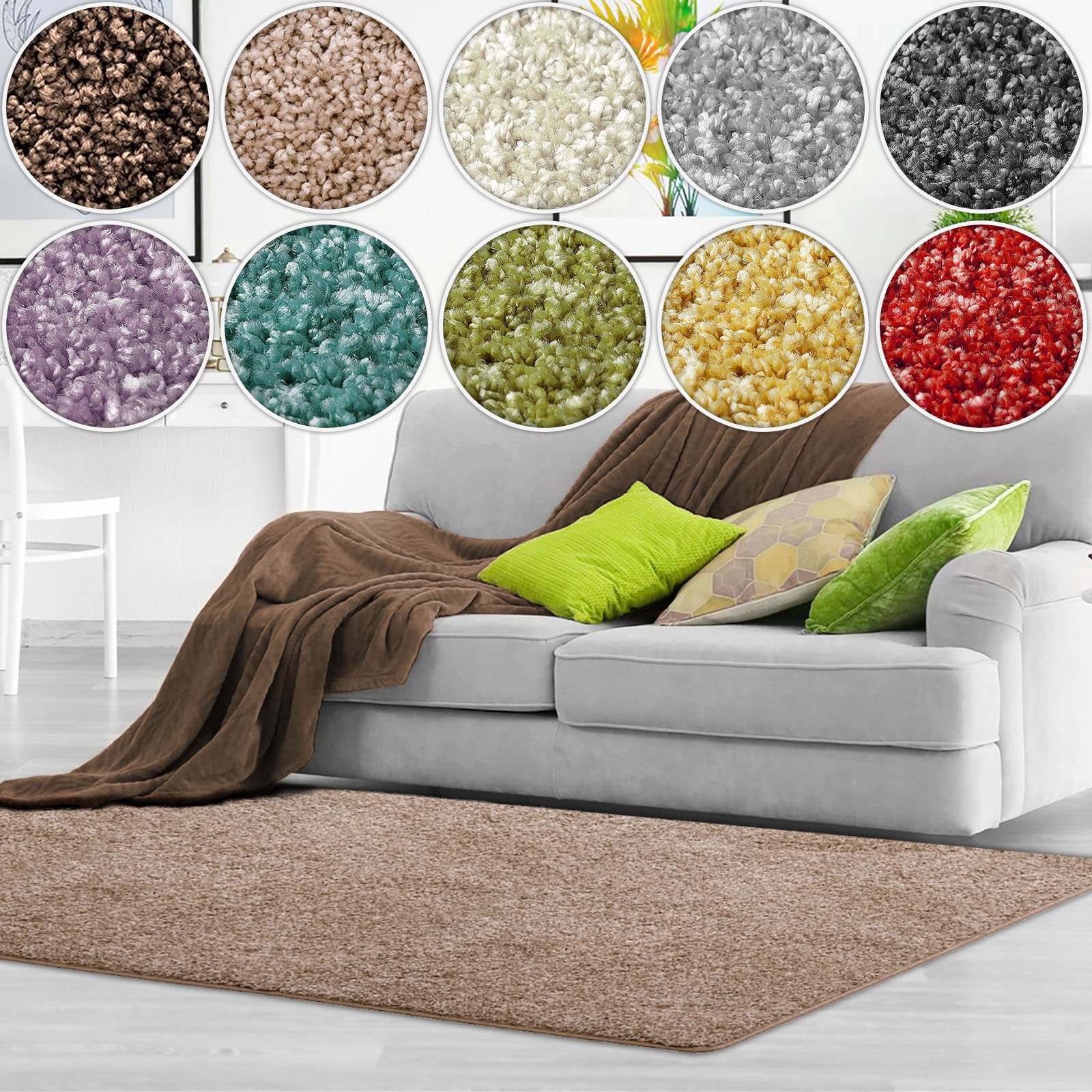 Casa Pura Rugs For Living Room Beige 100 X 150 Cm Certified Eco Friendly Rugs For Bedrooms With Reinforced Borders Thick Pile Shaggy Rugs Bali Collection Buy Online In