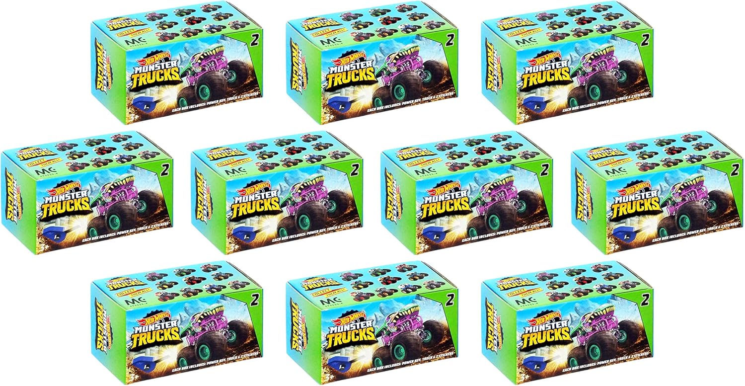 Hot Wheels Key Launcher Mini Monster Trucks Series 2 Blind Box Party