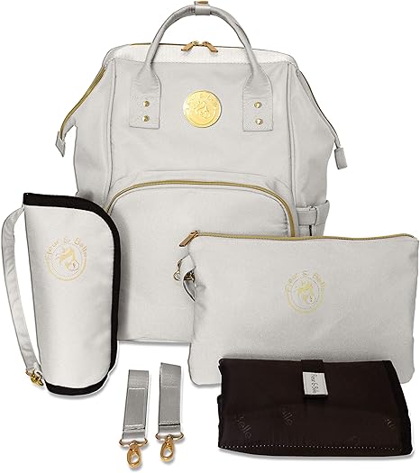 light grey baby changing bag