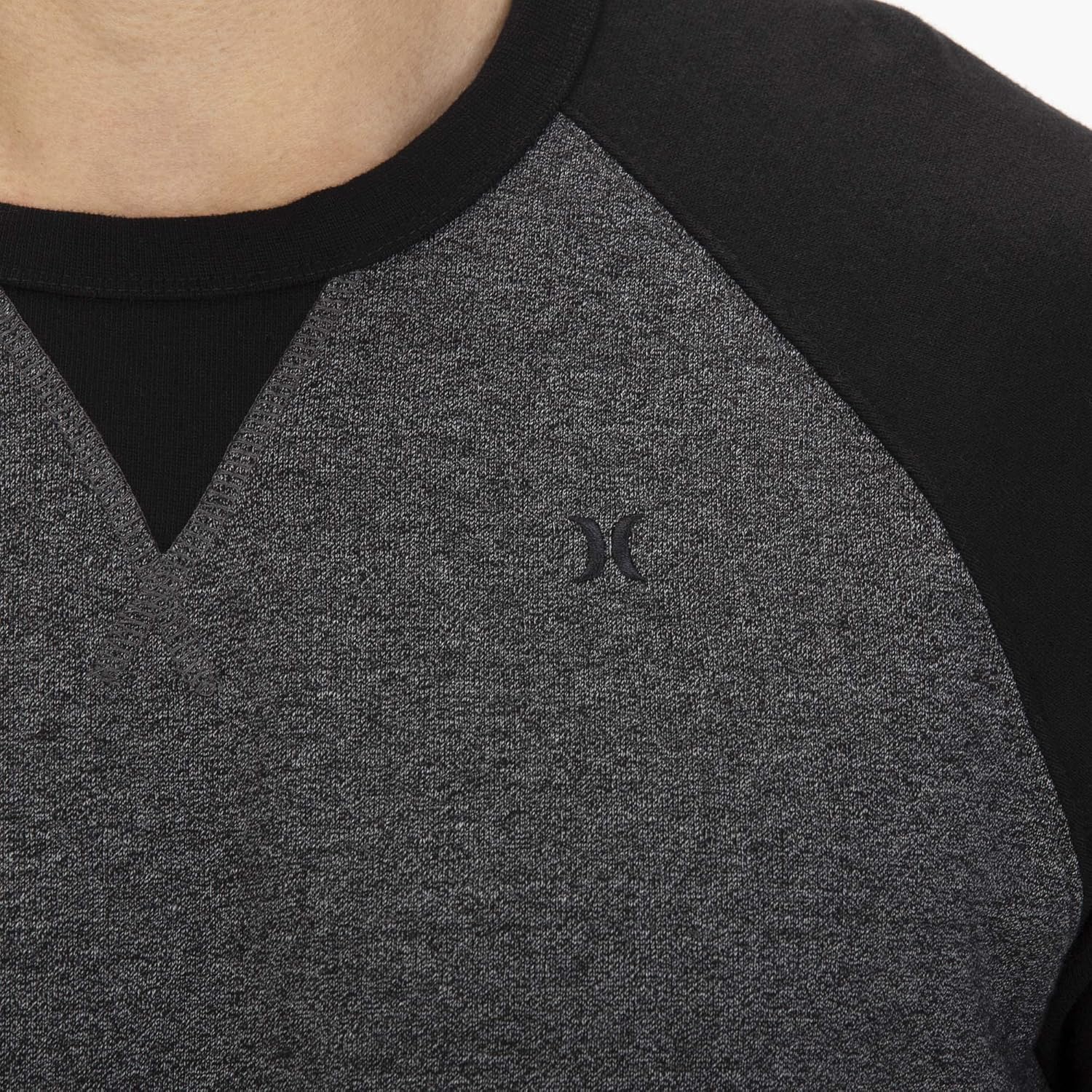 Hurley Men's Crone Textured Fleece Crew Shirt: Clothing