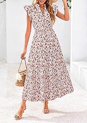 PRETTYGARDEN Women's 2025 Summer Floral Midi Dress