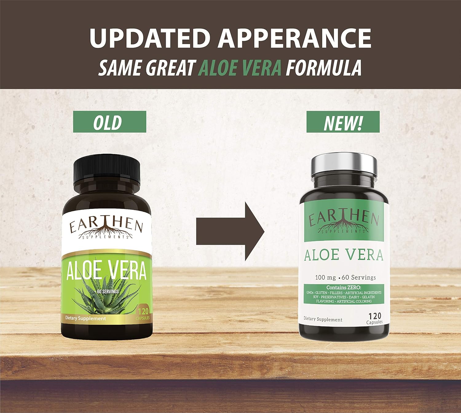 Organic Aloe Vera Supplement Equivalent to 20,000mg RAW All Natural