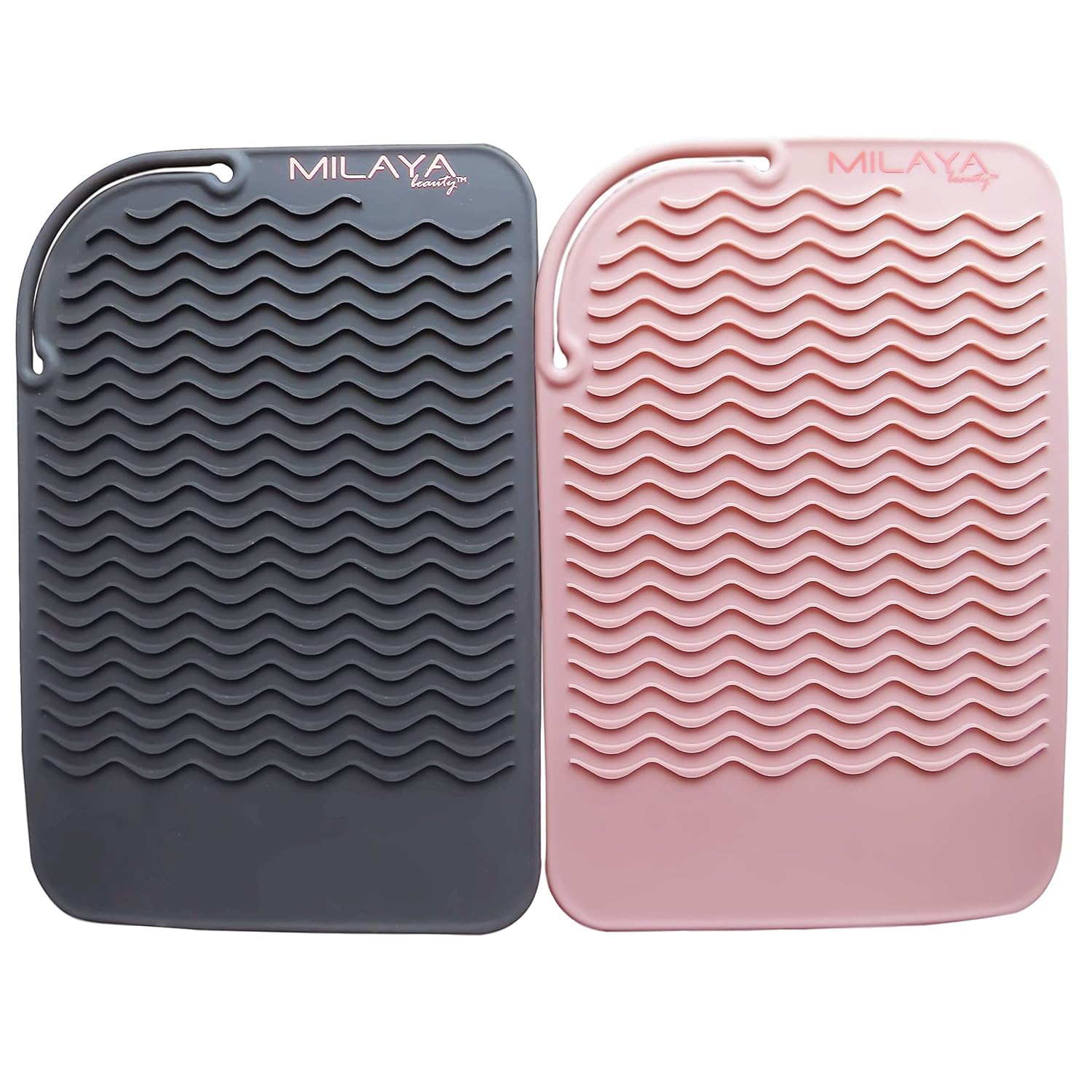 Professional Silicone Heat Resistant Styling Station Mat for All Hair Irons, Curling Iron, Straightener Pad, Iron Flat Hair, Waver, Hair Styling Tools Appliances Hair Dryer Salon Tools Rose Gold Blush : Beauty