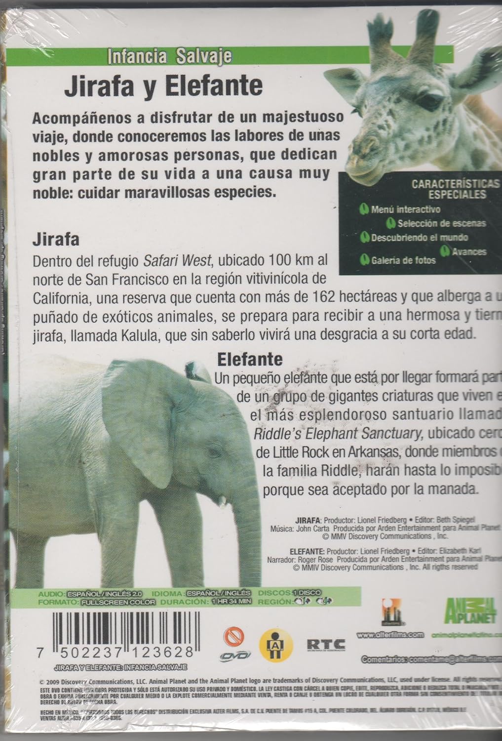 Amazoncom Infancia Salvaje Jirafa Y Elefante Incluye 2