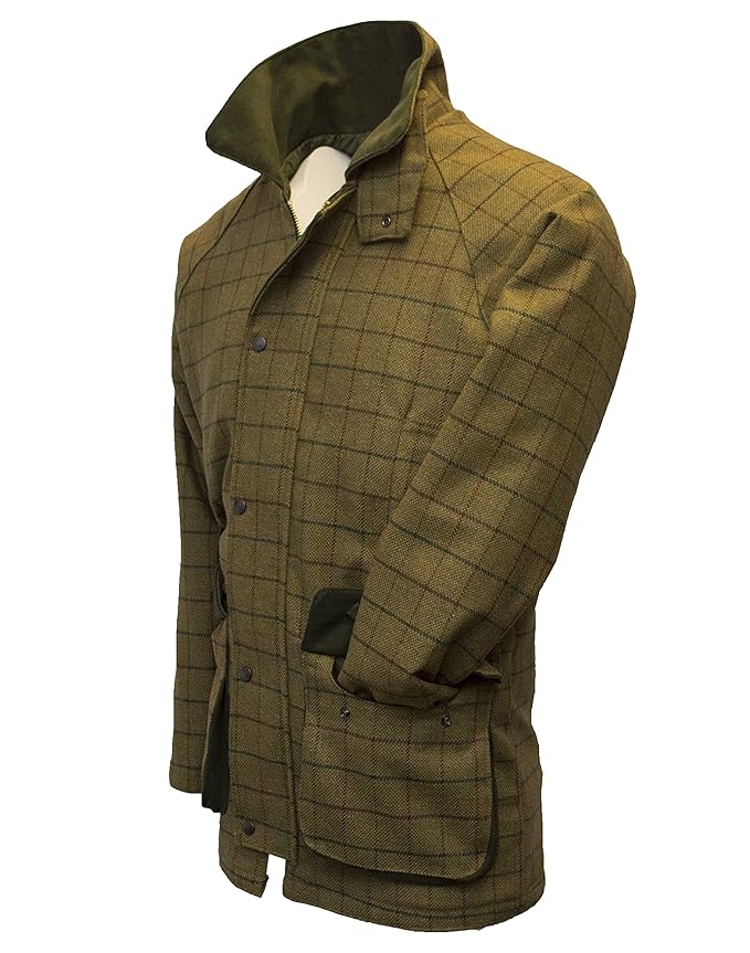 Walker and Hawkes Herren Country-Jacke aus Tweed - für die Jagd geeignet - Beige - Größen XS bis 4XL