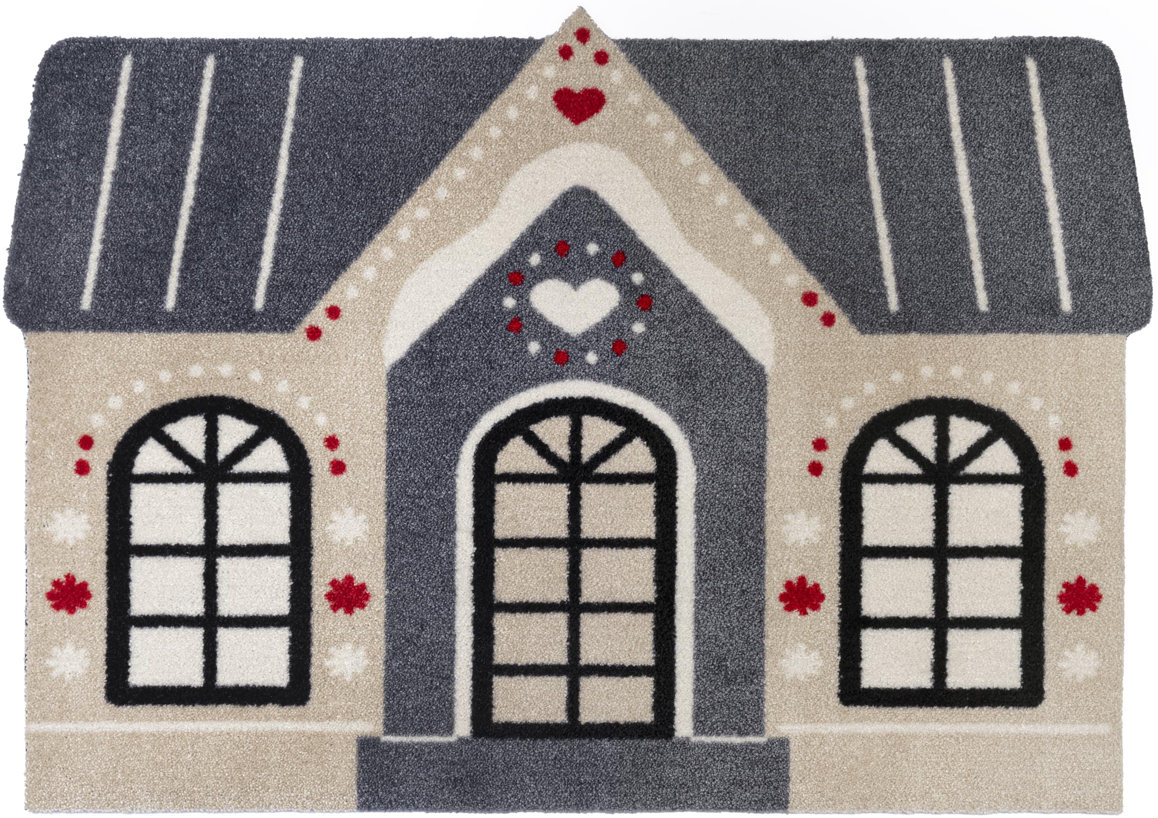 Wash+Dry Cosy Cabin Doormat 60 x 85 cm Washable for Indoor and Outdoor Use