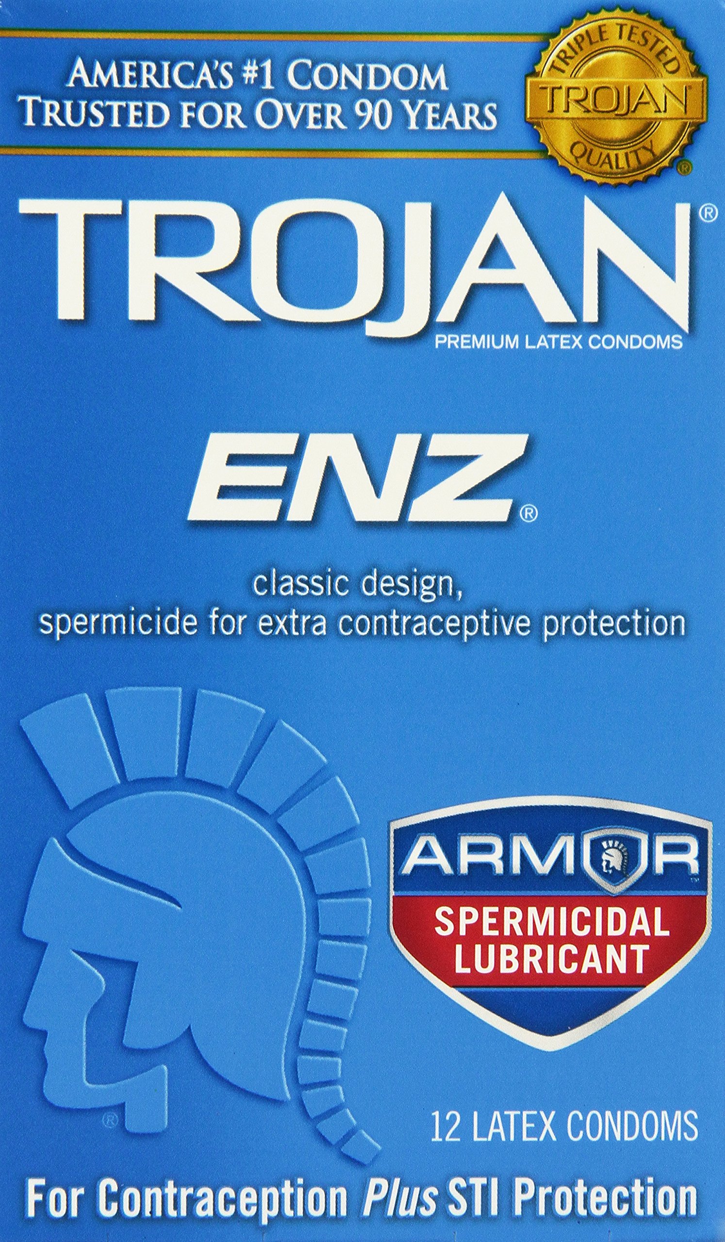 Trojan Condom Stimulations Ultra Ribbed Spermicidal, 12