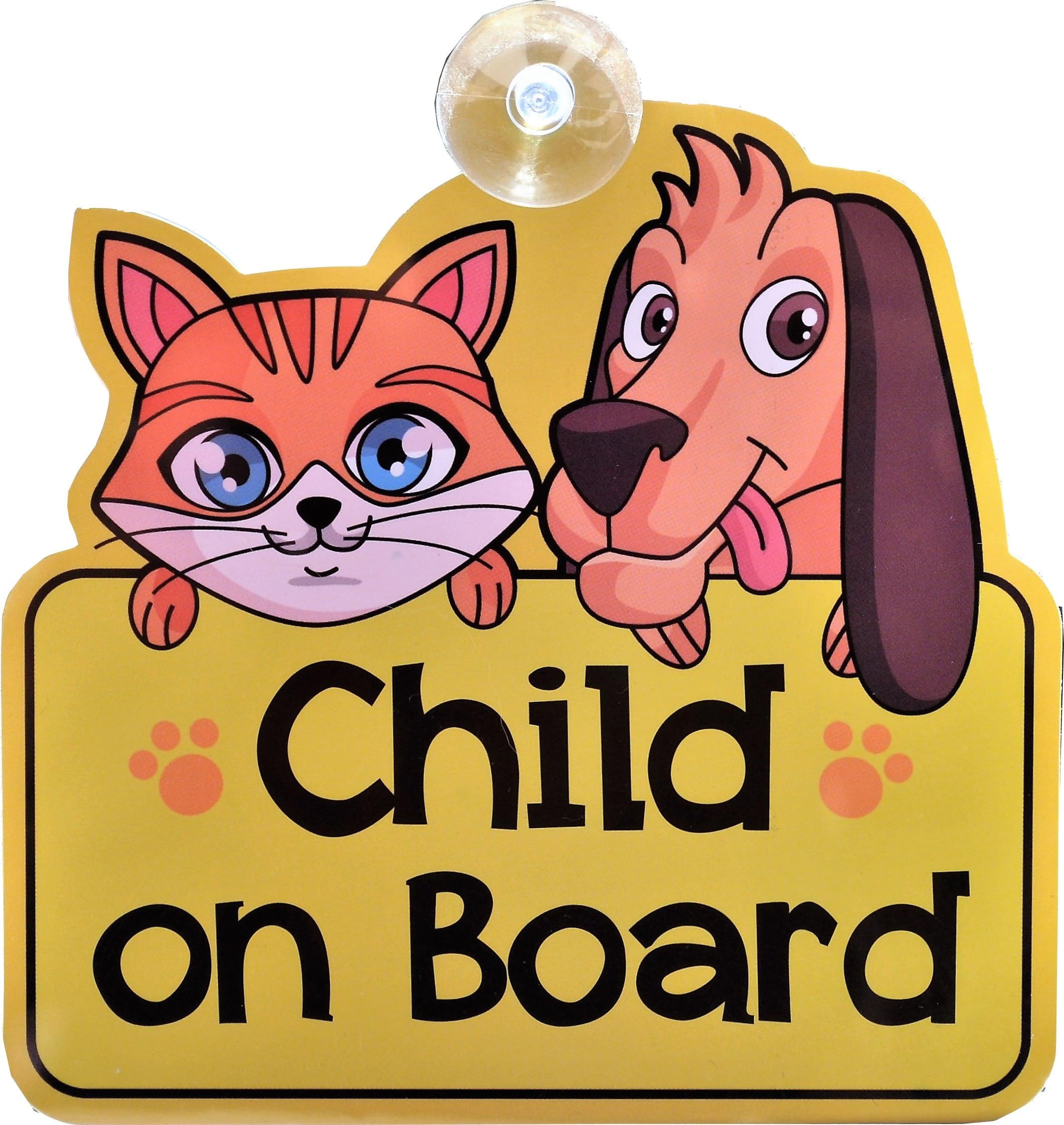 Child on Board car sign for car window - Great gift / gifts / present / presents for new baby, girl, boy, kid, children, sticker, decal, vinyl - FREE with our car sun shades