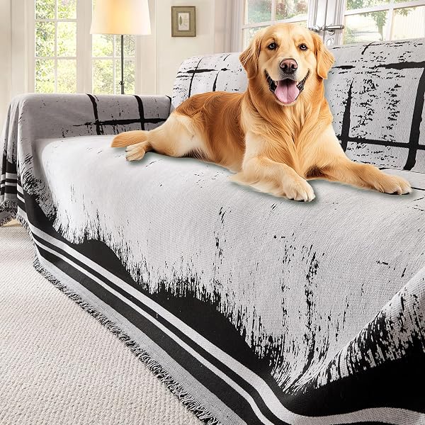 AKPGQ BOHO ANTI-SLIP COUCH COVER SOFT PET-FRIENDLY SOFA...