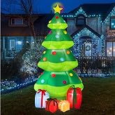 Best Choice Products 10ft Inflatable Christmas Tree, Large Lighted Outdoor Blow Up Holiday Decor for Yard, Lawn, Backyard, Home w/ 10 LED Lights, Color-Changing Star, Lighted Gifts
