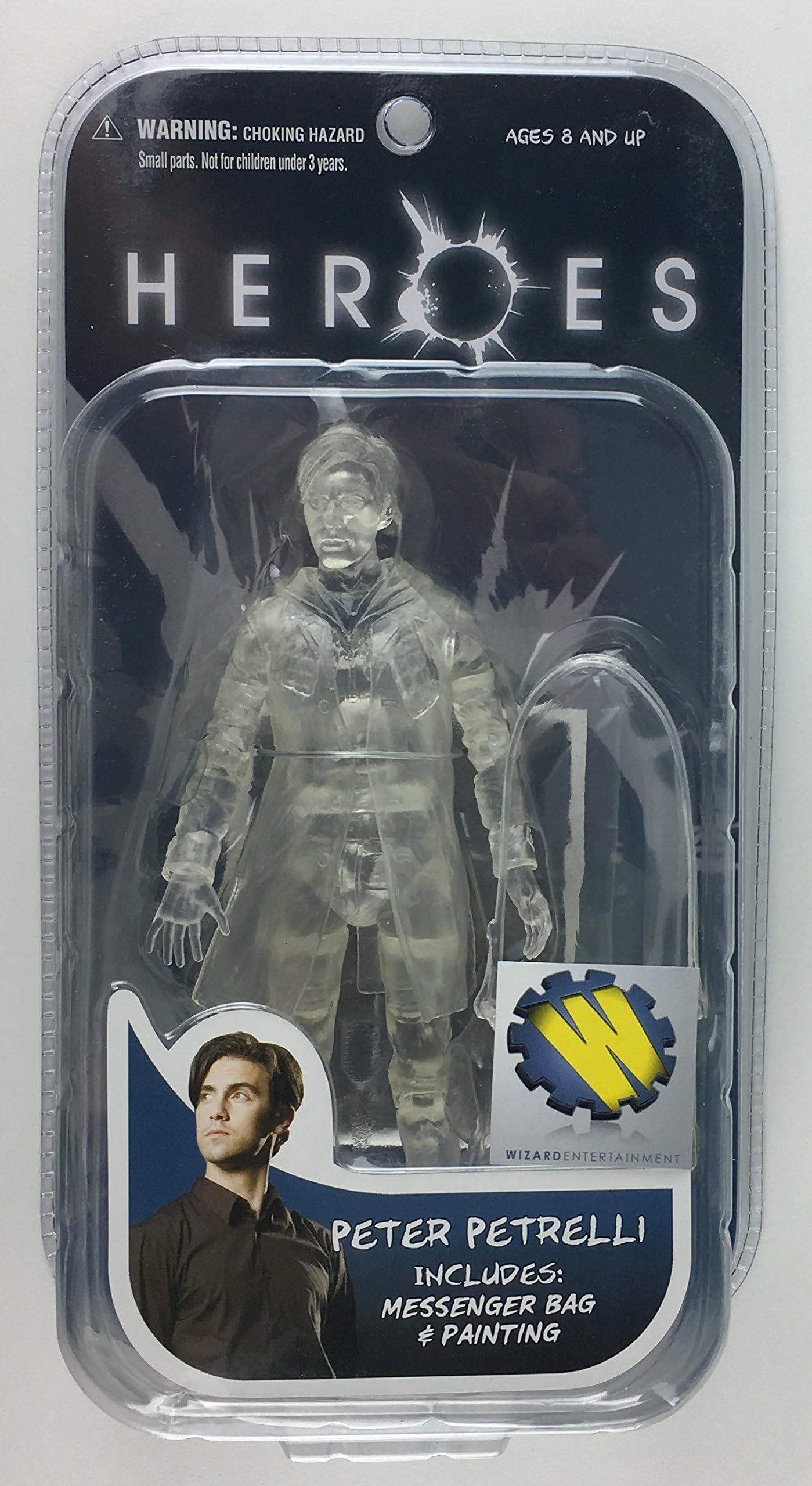 Heroes Mezco Toyz Wizard Exclusive Action Figure Peter Petrelli (Clear Version)