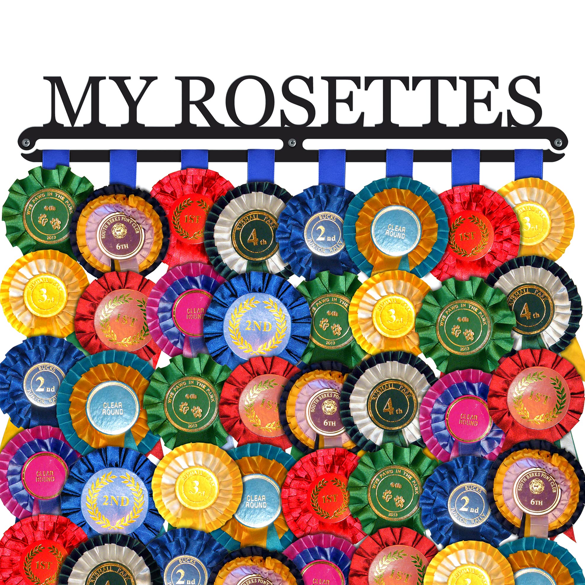 The Medal Hanger Shop | 'My Rosettes' | Black | Rosette/Ribbon Hanger Display Holder | Made in Britain