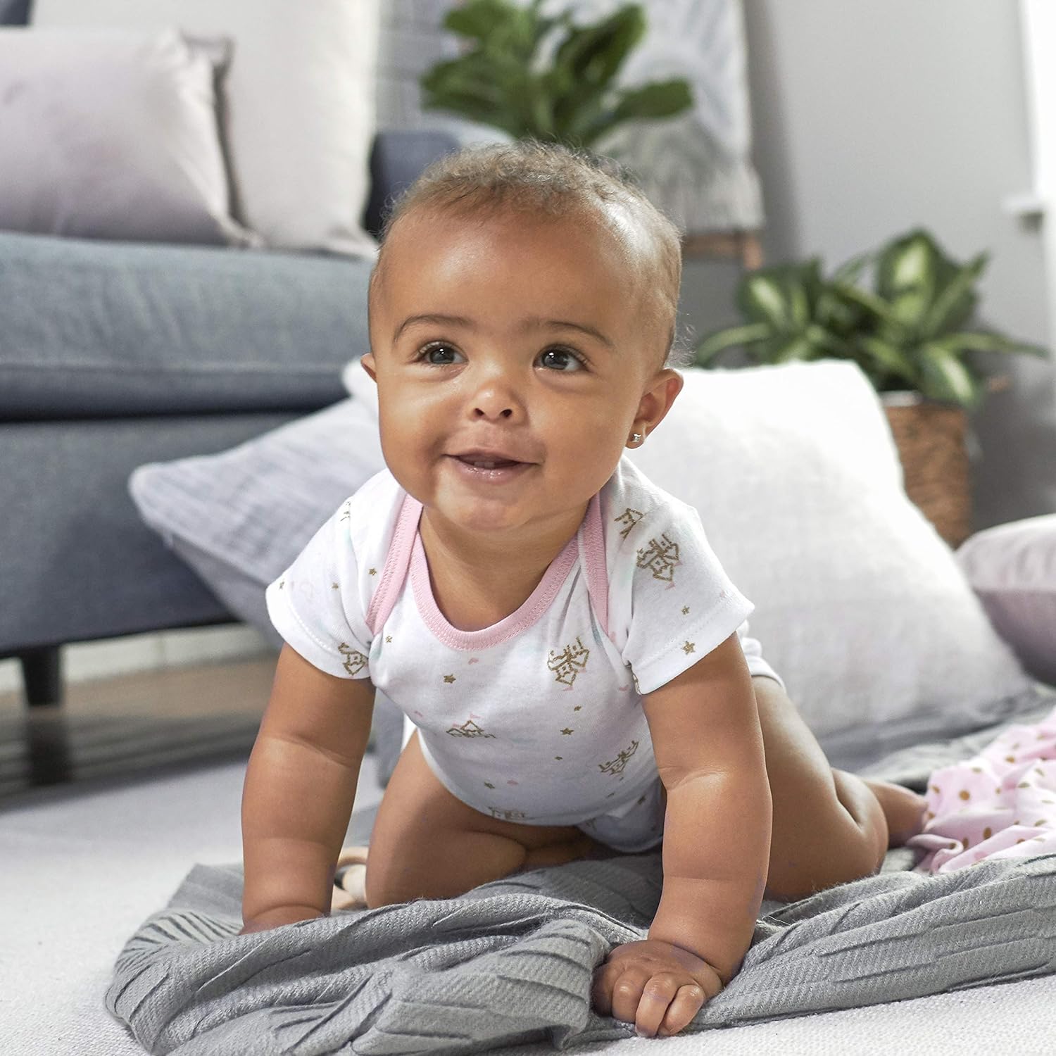 Gerber Baby Girls' 5-Pack Variety Onesies Bodysuits: Clothing