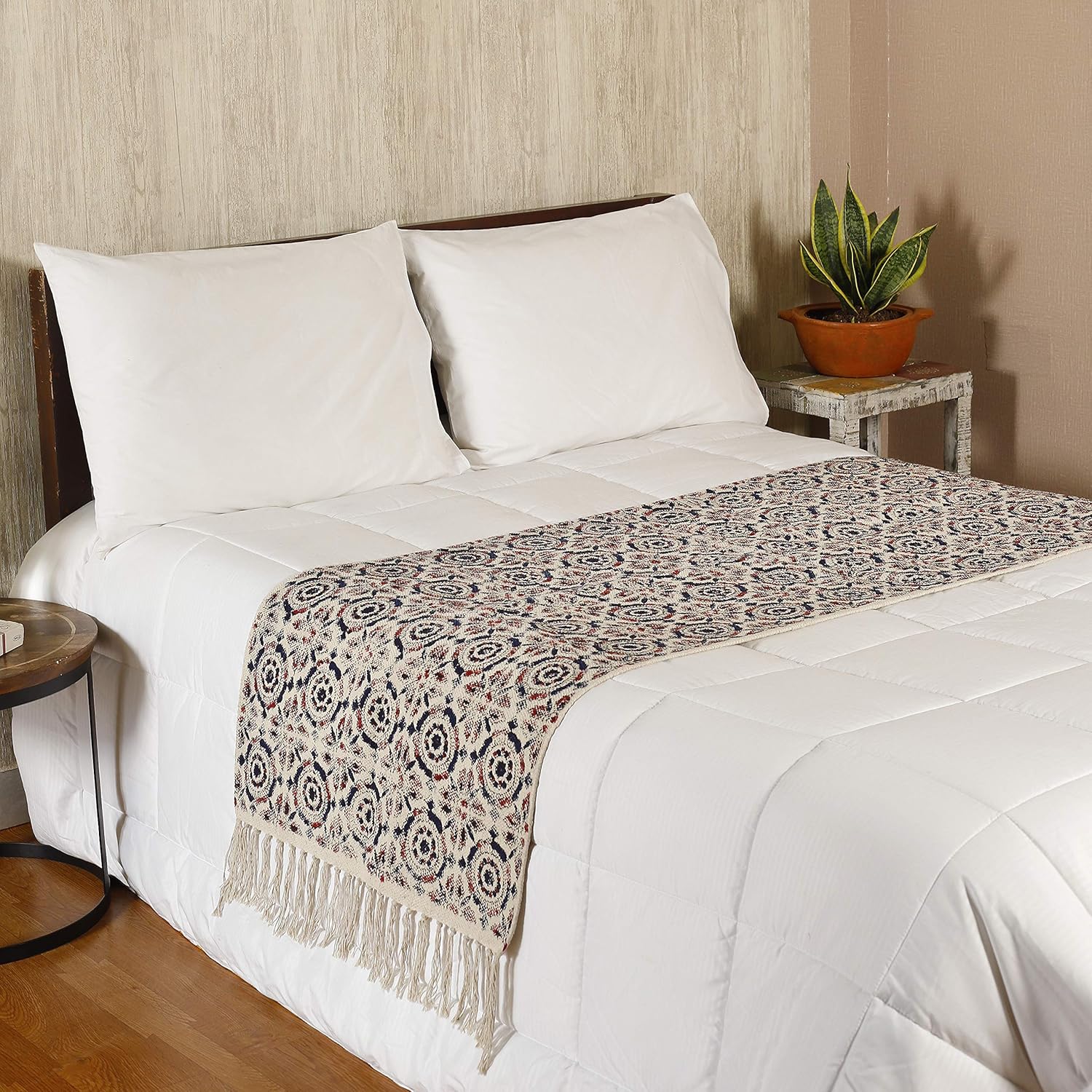 Buy Handicraft Palace Block Printed Cotton Carpet Bed Runner