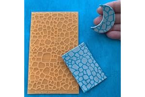 CREATE ALONG WITH POLYMER CLAY TV Texture Sheet Rocky Road cobblestones Fairy Door DIYfor Polymer Clay and Mixed Media Stamping