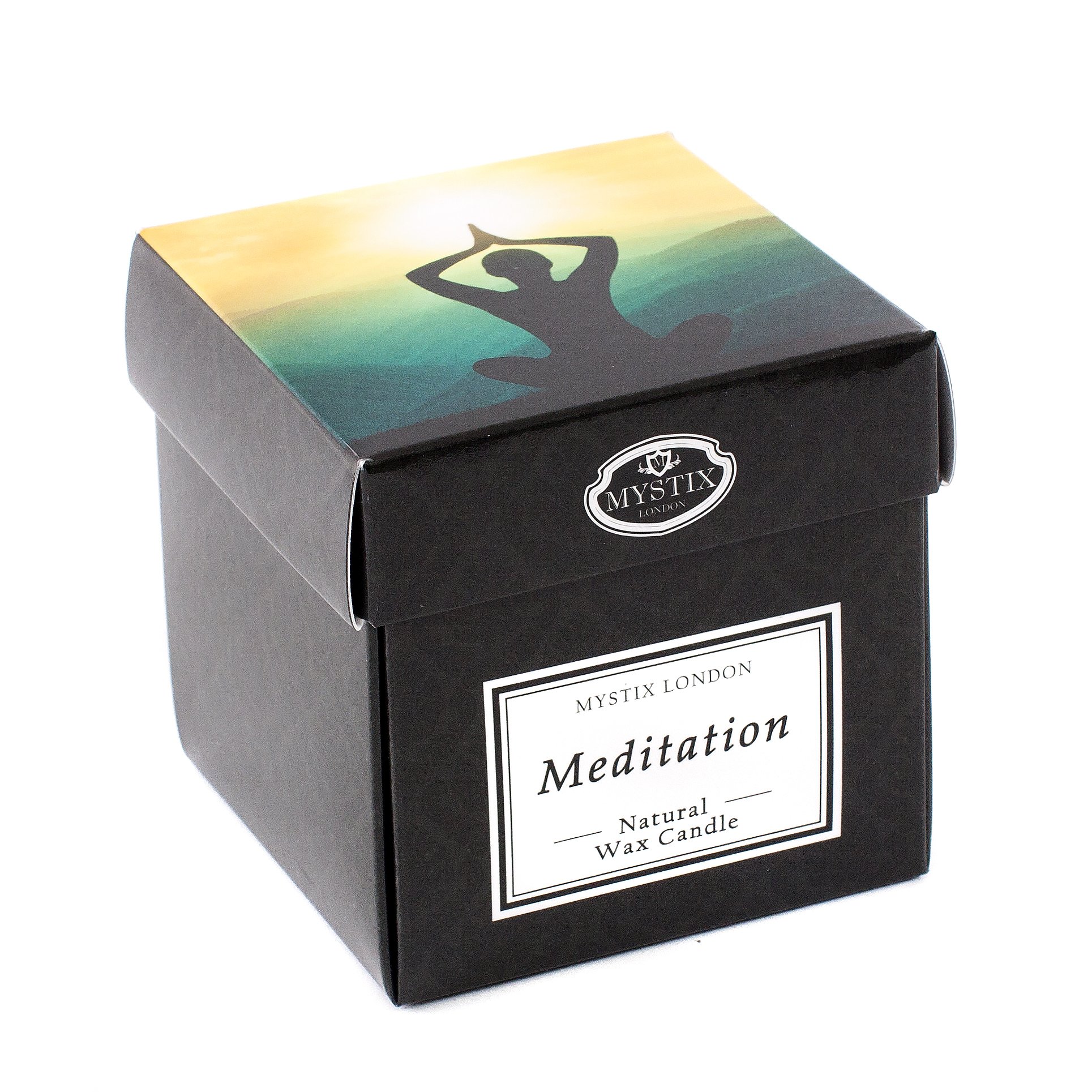 Mystix London | Meditation - Scented Candle Large 29cl | Best Aroma for Home, Kitchen, Living Room and Bathroom | Perfect as a Gift | Reusable Glass Jar
