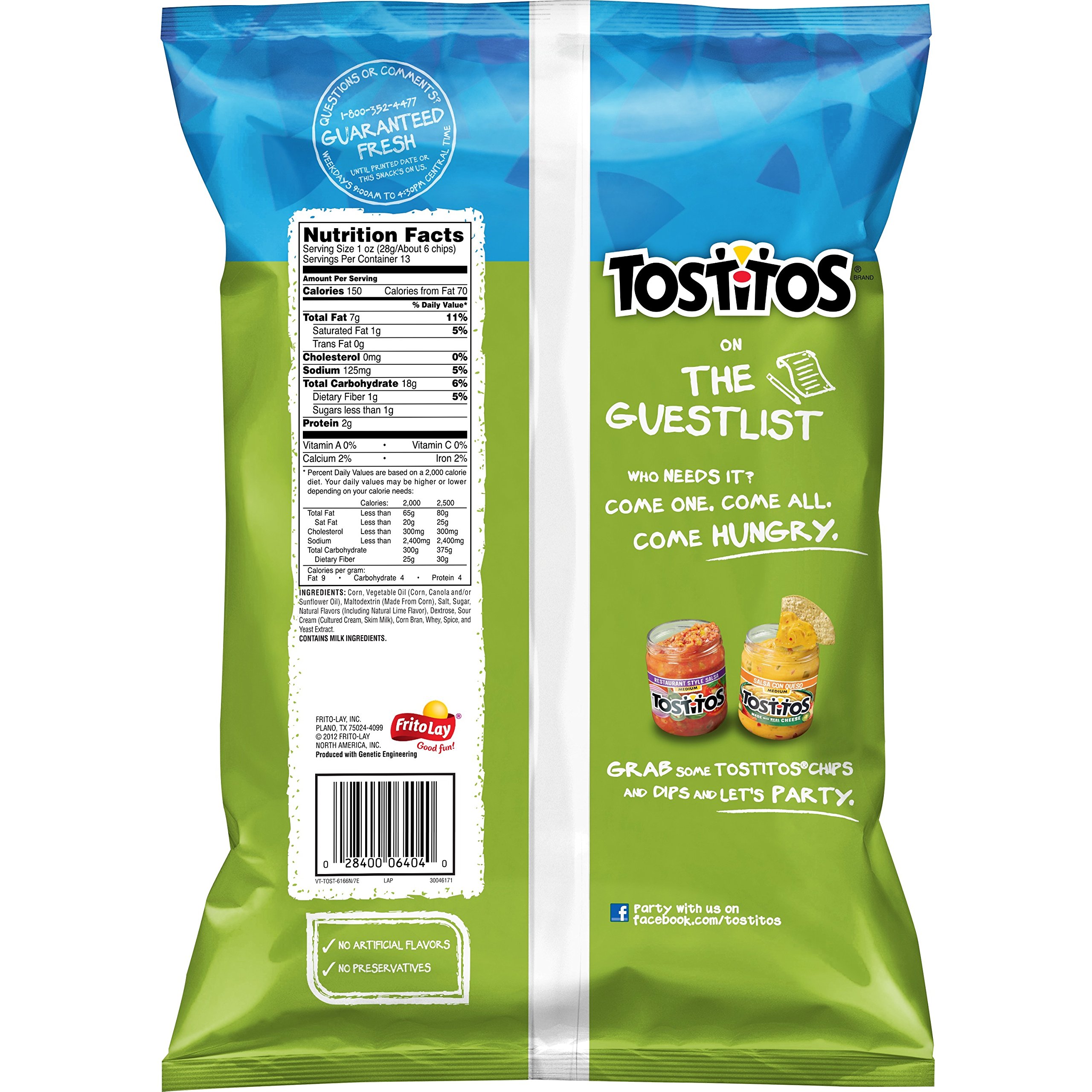 Tostitos Hint of Lime Flavored Tortilla Chips, 13 Ounce Buy Online in