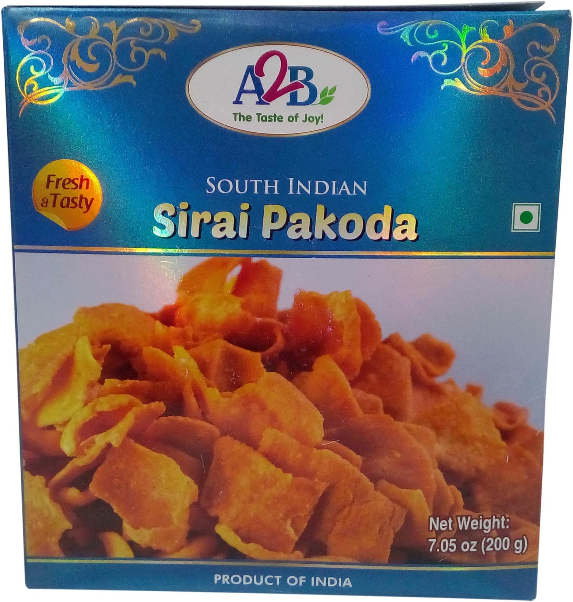 A2B Snacks - Sirai Pakoda, 200g Carton