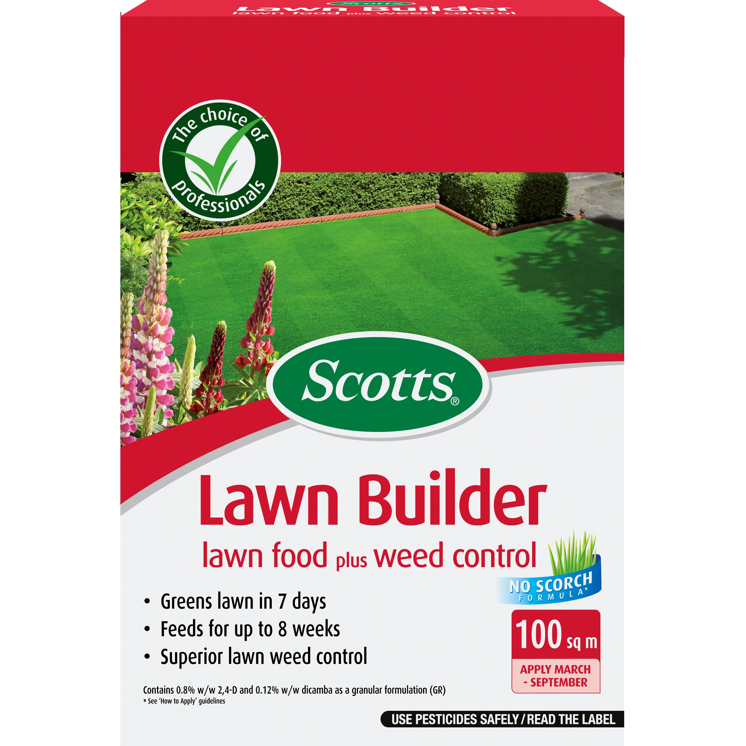 Scotts Lawn Builder 100 Sq M Lawn Food Plus Weed Control Carton Buy Online In Cayman Islands At Desertcart 47909679