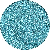 Yholin 2000pcs Glass Seed Beads Bulk,4mm 6/0 Craft Small Pony Waist Spacer Beads for DIY Craft Projects Bracelet Necklace Jewelry Making, Transparent Blue