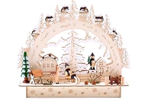 BRUBAKER Christmas LED Light Arch - Winter Village - 11.8 x 3.5 x 9.8 Inches