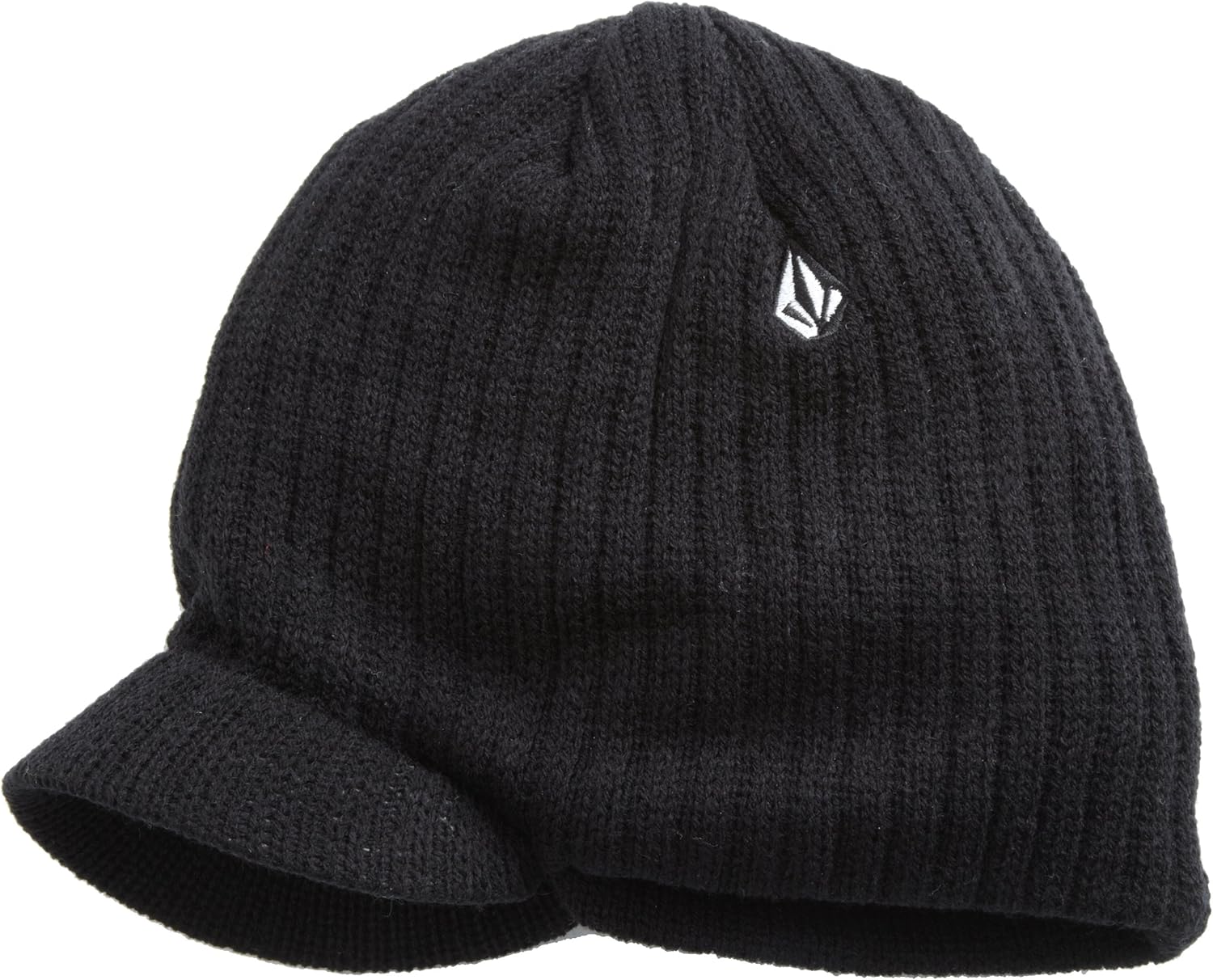 Men's Full Stone Visor Beanie, Black, One Size Clothing