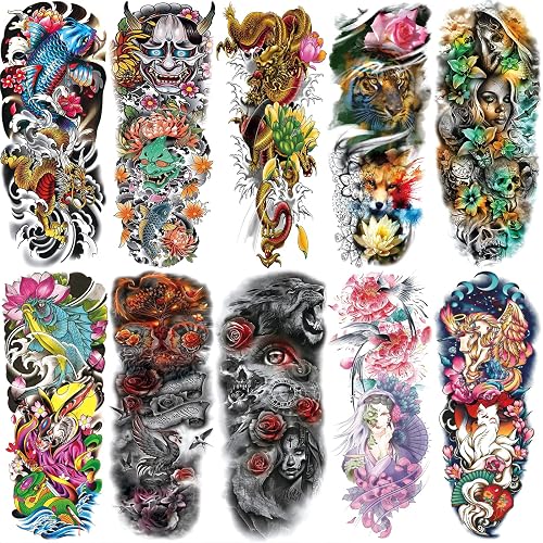 Colorful Tattoo Sleeve Designs For Women