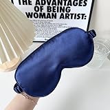 ECHOLLY Sleep Mask 100% Mulberry Silk with Travel Pouch Blue view 6