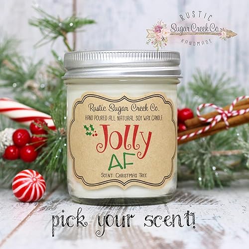 Amazon Com Jolly Af Candle Christmas Candles Holiday Candles Funny Christmas Gift Funny Candles Christmas Christmas Gifts Christmas Candle Gift Handmade