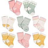 Gerber Unisex Baby 8-pair Wiggle-proof Sock