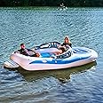 Aquayam Lake Floats for Adults Floating Island for Lake Inflatables Lake Toys for Adults and Family | Boat Floats for The Lake Includes Air Pump, Extendable Oars, Repair Kit and Carry Bag