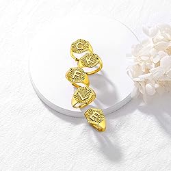 U7 U Ring for Wedding 18K Gold Plated Copper Based