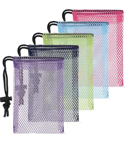 10x Nylon-Mesh-Kordeltaschen 9x14 Cm – Praktisch Für Handy, MP3, Kleinkram & Outdoor
