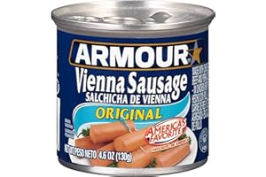 Armour Star Vienna Sausage, Original Flavor, Canned Sausage, 4.6 OZ (Pack of 48)
