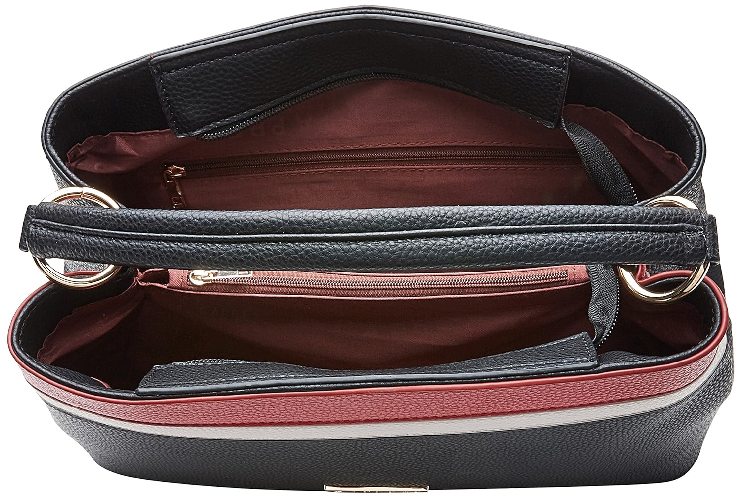 caprese philis women's satchel (black, red and grey) ()