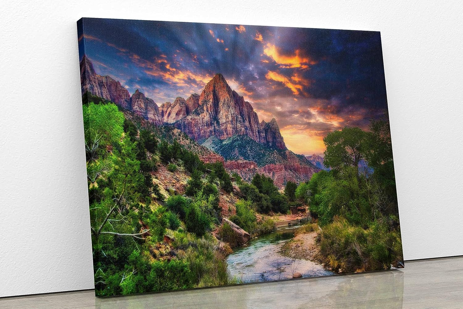 Photographs - Zion National Park Utah Art, Zion Photo of The Watchman, 3 Piece Wall Art Canvas, Metal Decor, or Acrylic Print (Paper, 8x10 inches)