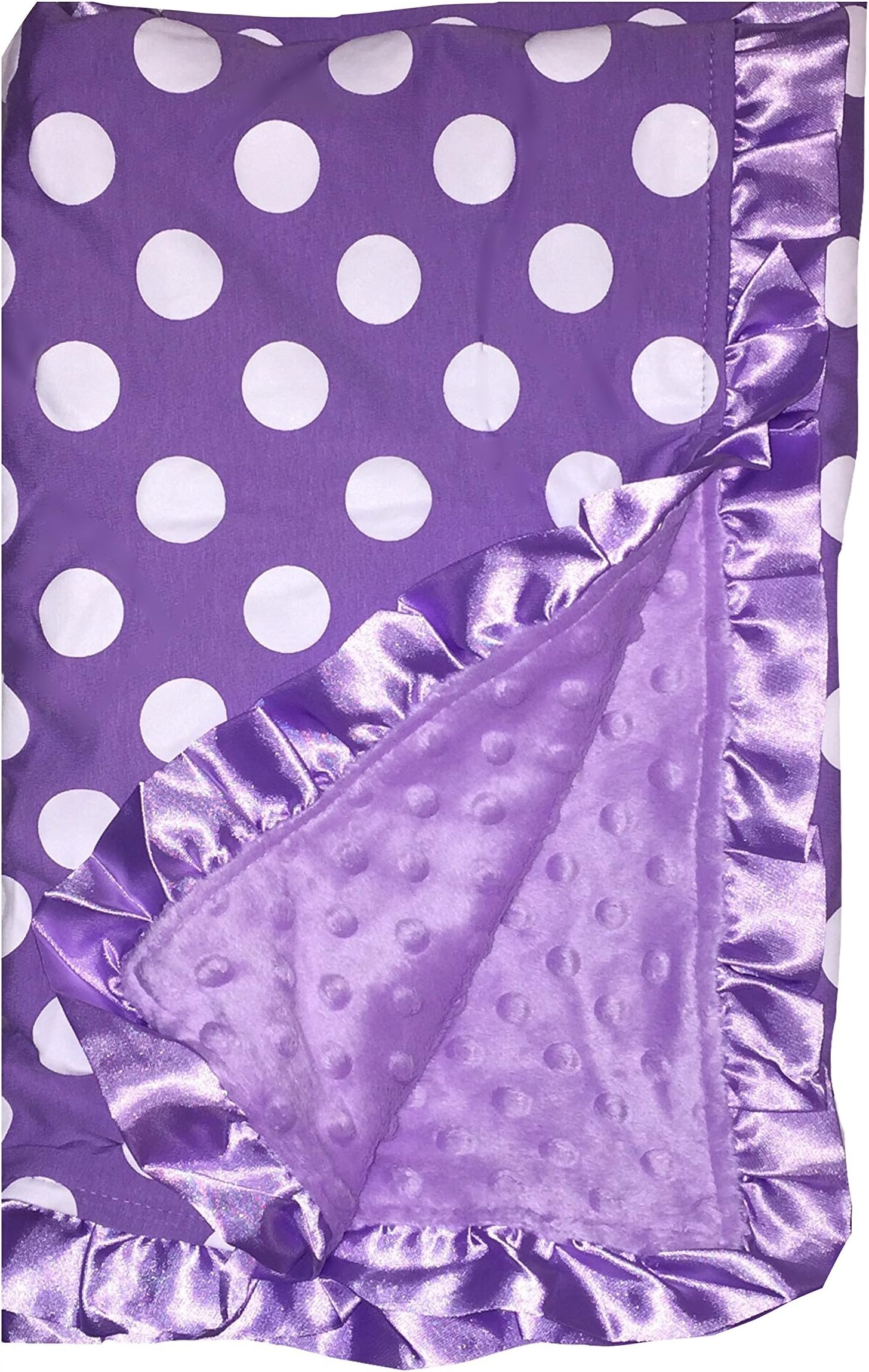 BayB Brand Blanket - Purple Polka Dot